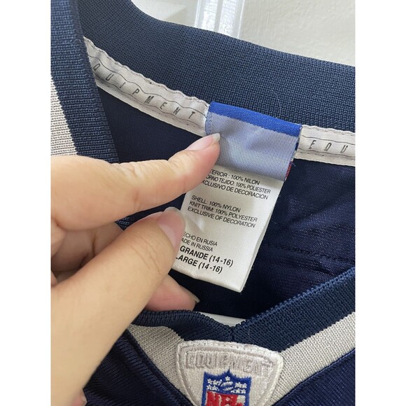 Vintage New England Patriots Youth Jersey #12 Brady Reebok Large 14-16 17.5x27.5 - Picture 4 of 11